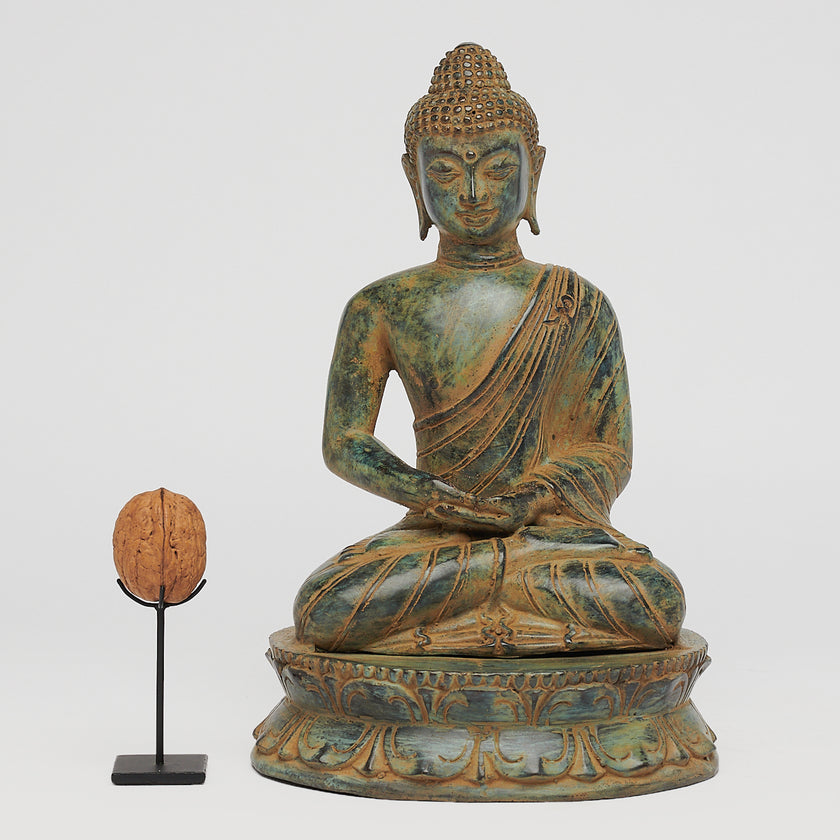 Buddha Dhyana Patinated Bronze