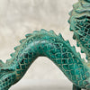 Chinese Dragon Patinated Bronze Sculpture on Stand