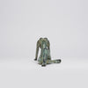 Lady Stretching old Green Patinated - Large