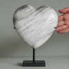 Wonderful Petrified Wood Heart-Shaped on a Custom Stand PWH/131