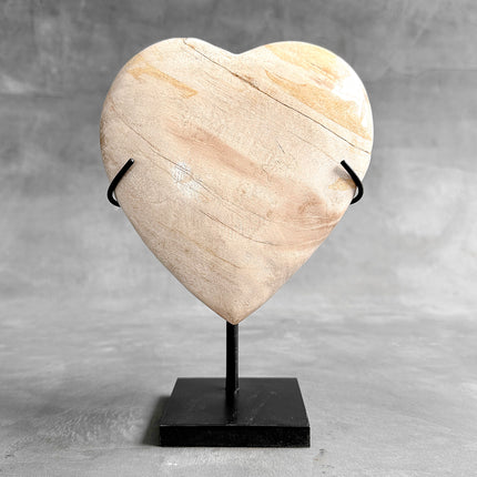 Wonderful Petrified Wood Heart-Shaped on a Custom Stand PWH/23/538