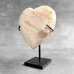 Wonderful Petrified Wood Heart-Shaped on a Custom Stand PWH/23/538