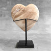 Wonderful Petrified Wood Heart-Shaped on a Custom Stand PWH/23/538