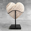 Wonderful Petrified Wood Heart-Shaped on a Custom Stand PWH/23/540