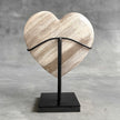 Wonderful Petrified Wood Heart-Shaped on a Custom Stand PWH/23/542