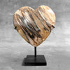 Wonderful Petrified Wood Heart-Shaped on a Custom Stand PWH/23/543