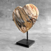 Wonderful Petrified Wood Heart-Shaped on a Custom Stand PWH/23/543