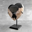 Wonderful Petrified Wood Heart-Shaped on a Custom Stand PWH/23/546