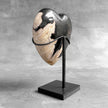 Wonderful Petrified Wood Heart-Shaped on a Custom Stand PWH/23/546