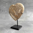 Wonderful Petrified Wood Heart-Shaped on a Custom Stand PWH/23/547