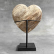 Wonderful Petrified Wood Heart-Shaped on a Custom Stand PWH/23/547