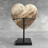 Wonderful Petrified Wood Heart-Shaped on a Custom Stand PWH/23/547