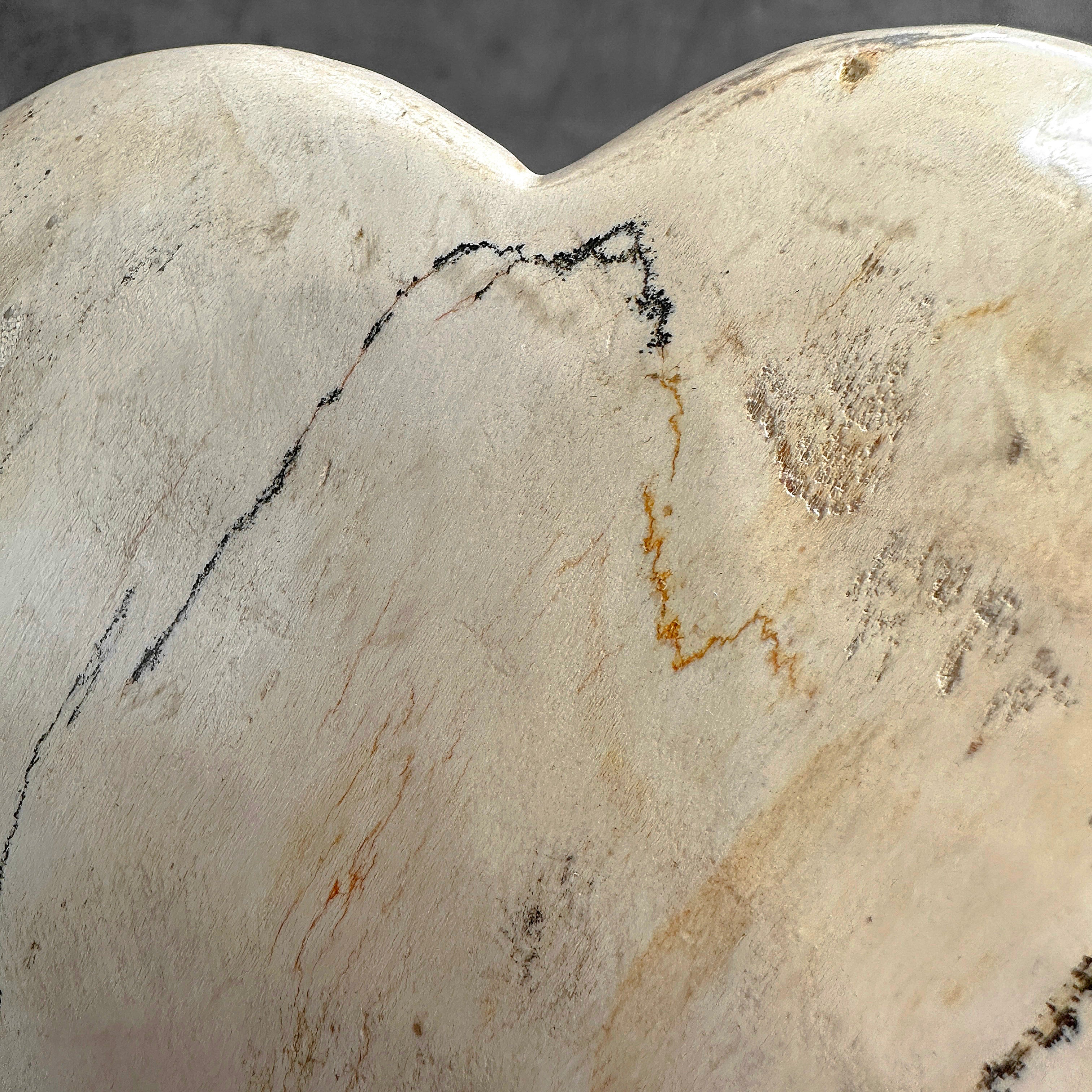 Wonderful Petrified Wood Heart-Shaped on a Custom Stand PWH/23/548