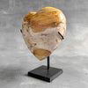 Wonderful Petrified Wood Heart-Shaped on a Custom Stand PWH/23/549