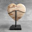 Wonderful Petrified Wood Heart-Shaped on a Custom Stand PWH/23/549