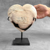 Wonderful Petrified Wood Heart-Shaped on a Custom Stand PWH/23/550