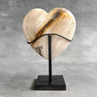 Wonderful Petrified Wood Heart-Shaped on a Custom Stand PWH/23/551