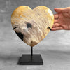 Wonderful Petrified Wood Heart-Shaped on a Custom Stand PWH/23/552