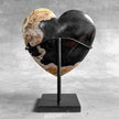 Wonderful Petrified Wood Heart-Shaped on a Custom Stand PWH/23/573