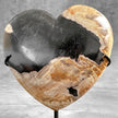 Wonderful Petrified Wood Heart-Shaped on a Custom Stand PWH/23/573