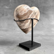 Wonderful Petrified Wood Heart-Shaped on a Custom Stand PWH/23/574