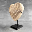 Wonderful Petrified Wood Heart-Shaped on a Custom Stand PWH/23/575