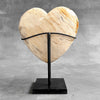 Wonderful Petrified Wood Heart-Shaped on a Custom Stand PWH/23/575