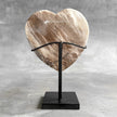 Wonderful Petrified Wood Heart-Shaped on a Custom Stand PWH/23/576