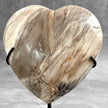 Wonderful Petrified Wood Heart-Shaped on a Custom Stand PWH/23/576