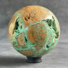 Wonderful Green Smithsonite Sphere on a Custom Stand PS/519