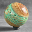 Wonderful Green Smithsonite Sphere on a Custom Stand PS/525