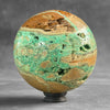 Wonderful Green Smithsonite Sphere on a Custom Stand PS/525