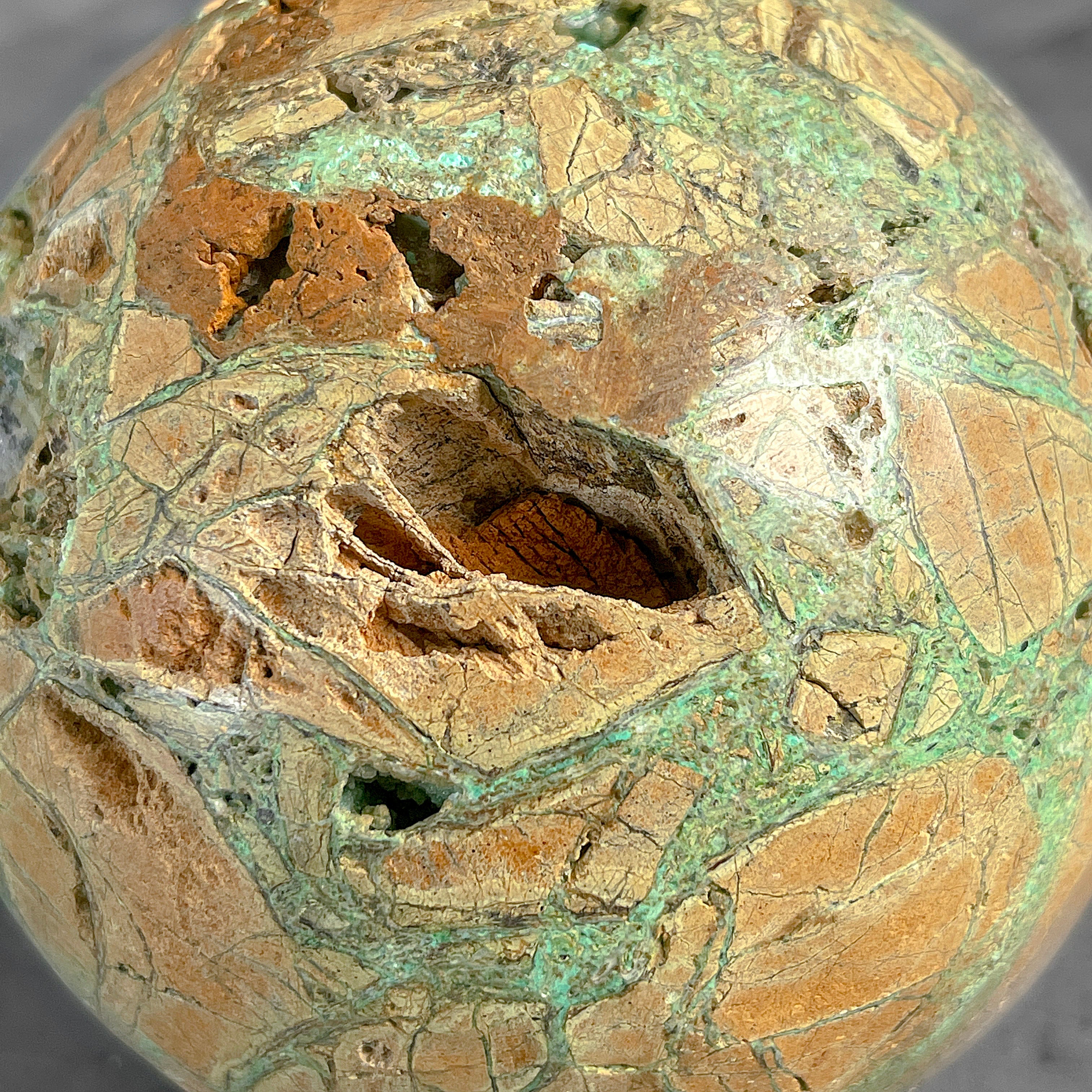 Wonderful Green Smithsonite Sphere on a Custom Stand PS/529