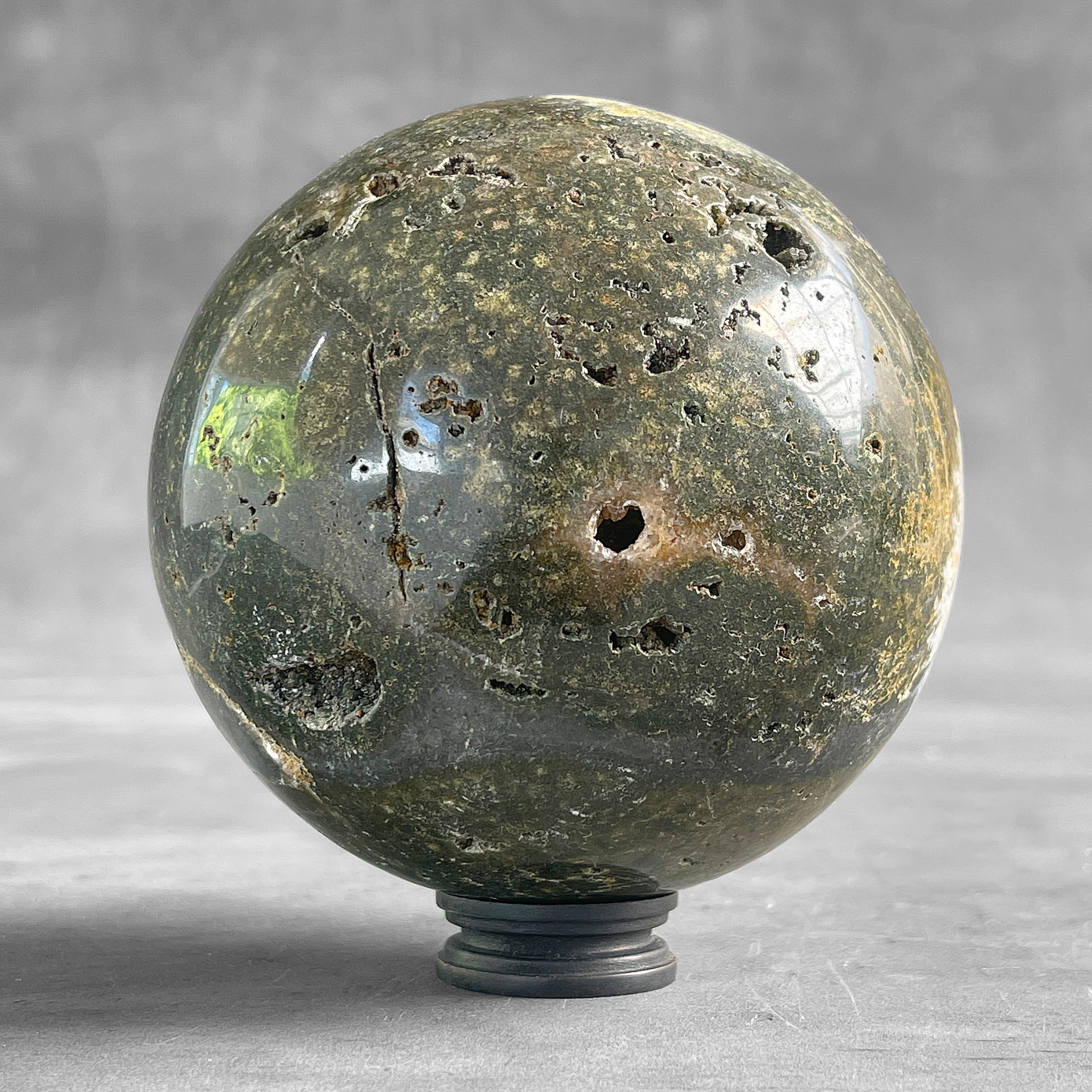 Wonderful Ocean Jasper Sphere on a Custom Stand PS/528