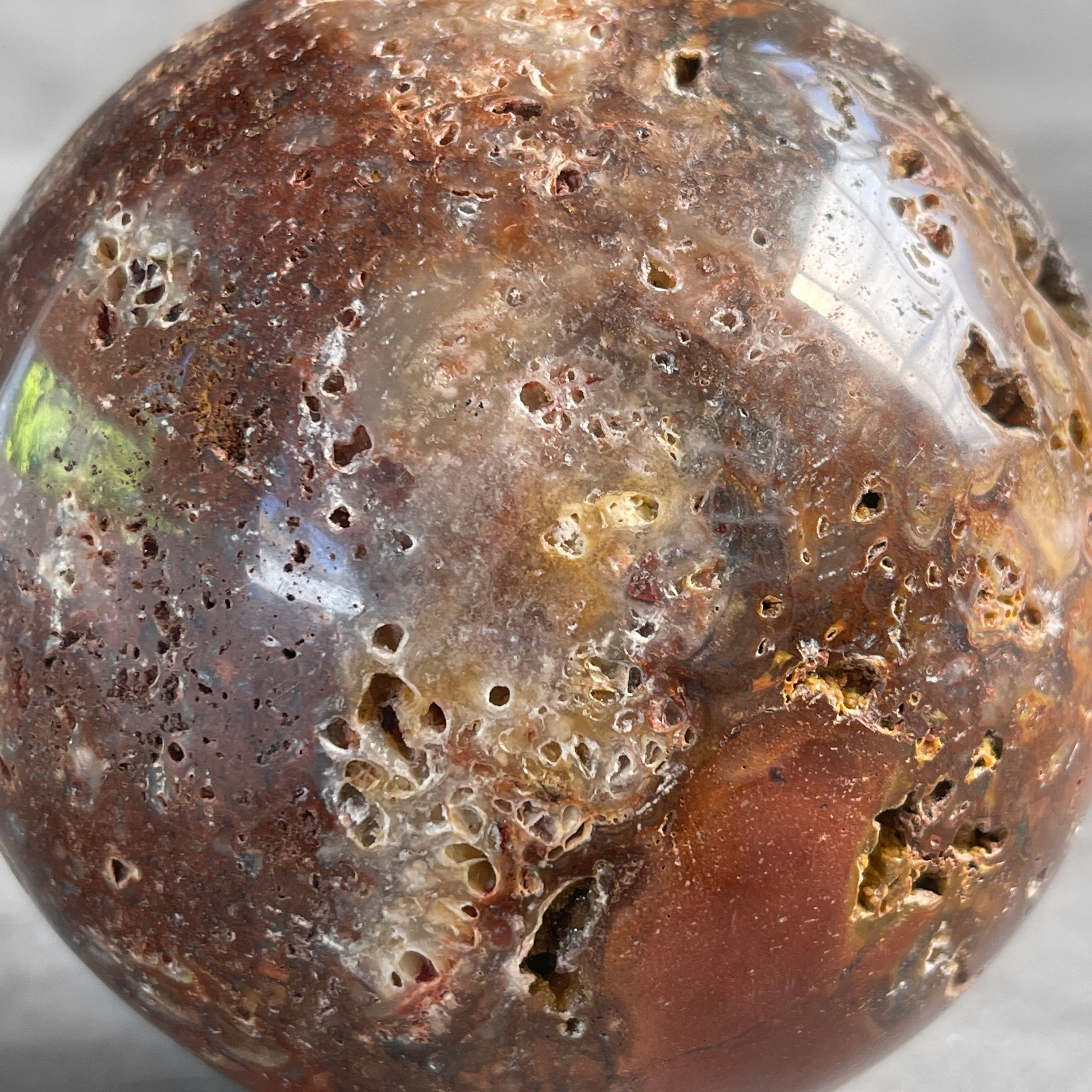 Wonderful Sphere of Red Jasper with a Custom Stand PS/532