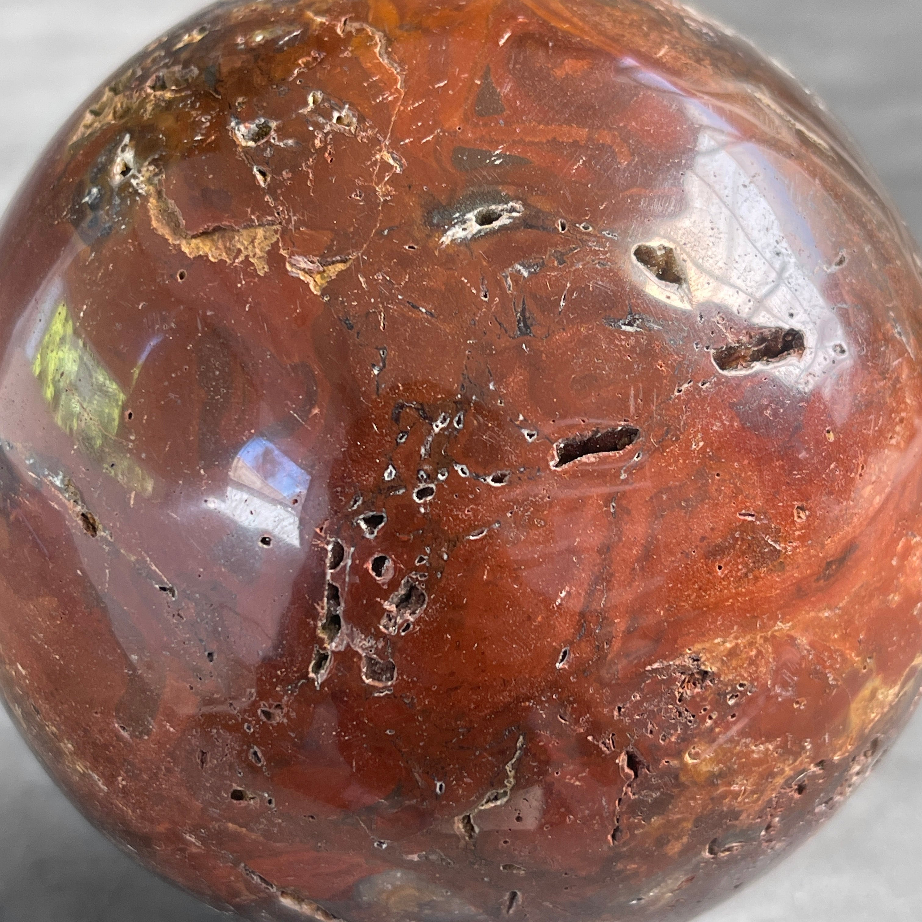 Wonderful Sphere of Red Jasper with a Custom Stand PS/532