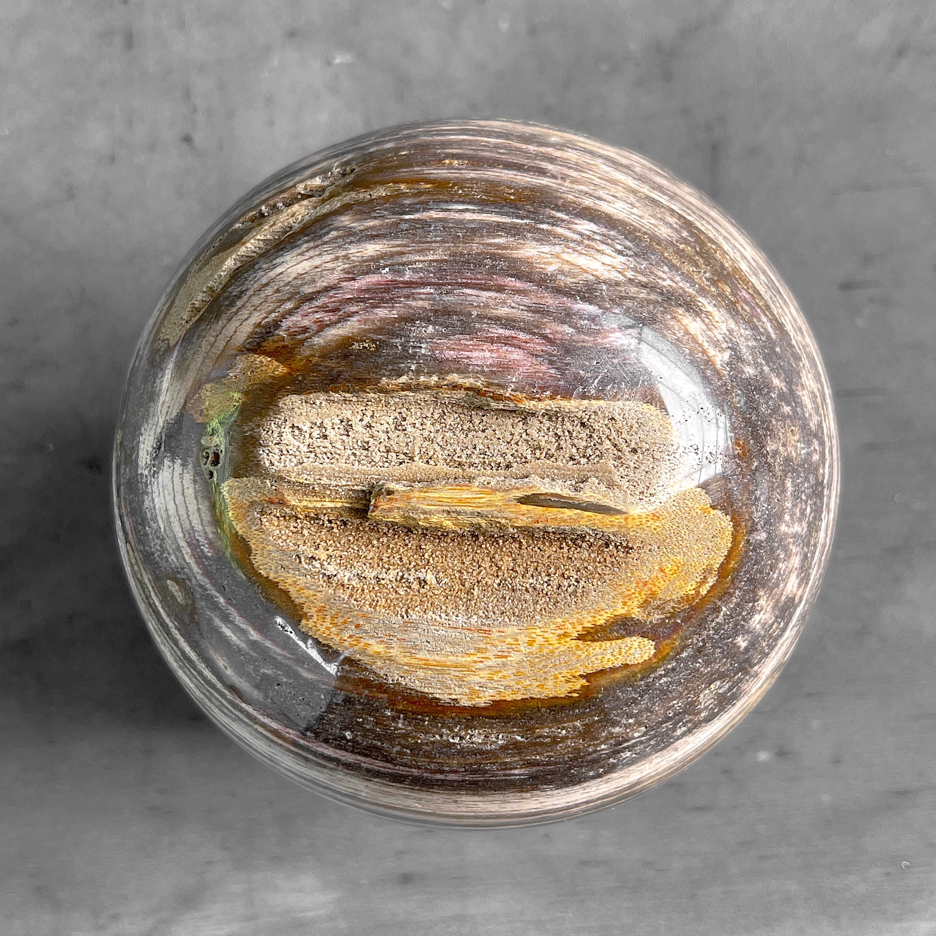 Wonderful Petrified Wood Sphere on a Custom Stand PS/533