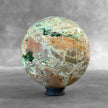 Wonderful Green Smithsonite Sphere on a Custom Stand PS/537