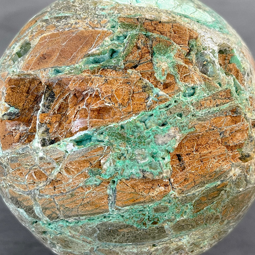 Wonderful Green Smithsonite Sphere on a Custom Stand PS/537