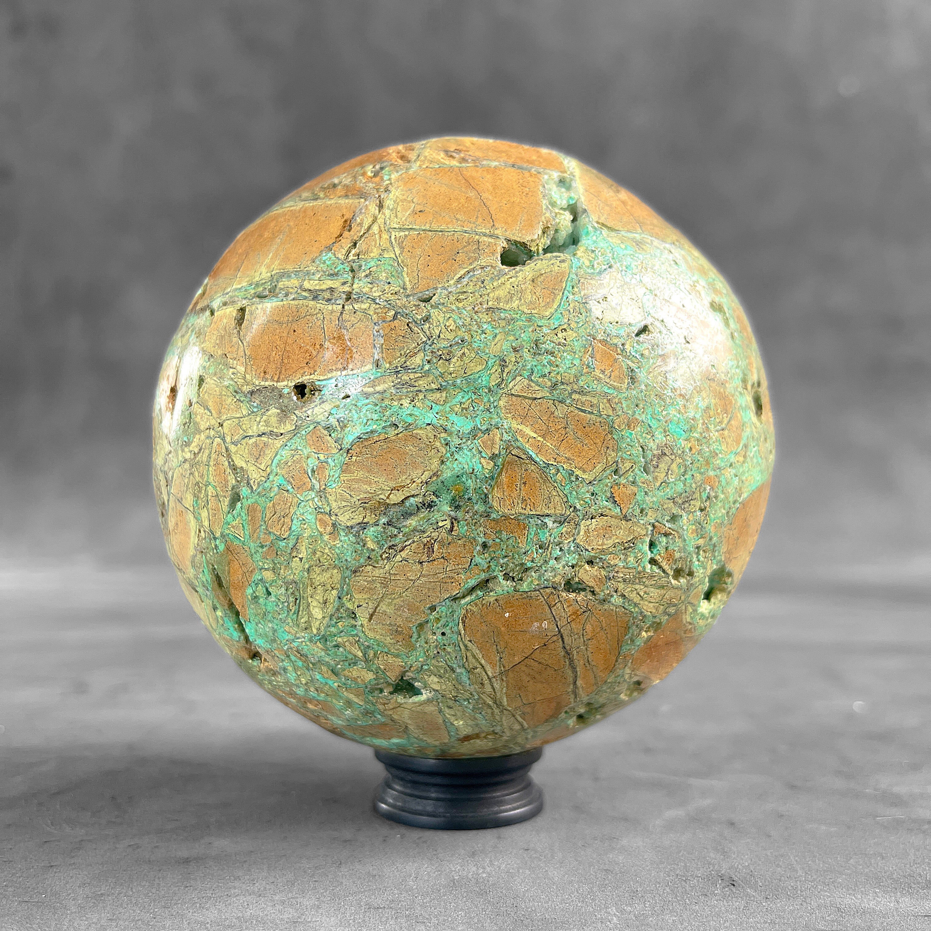 Wonderful Green Smithsonite Sphere on a Custom Stand PS/542