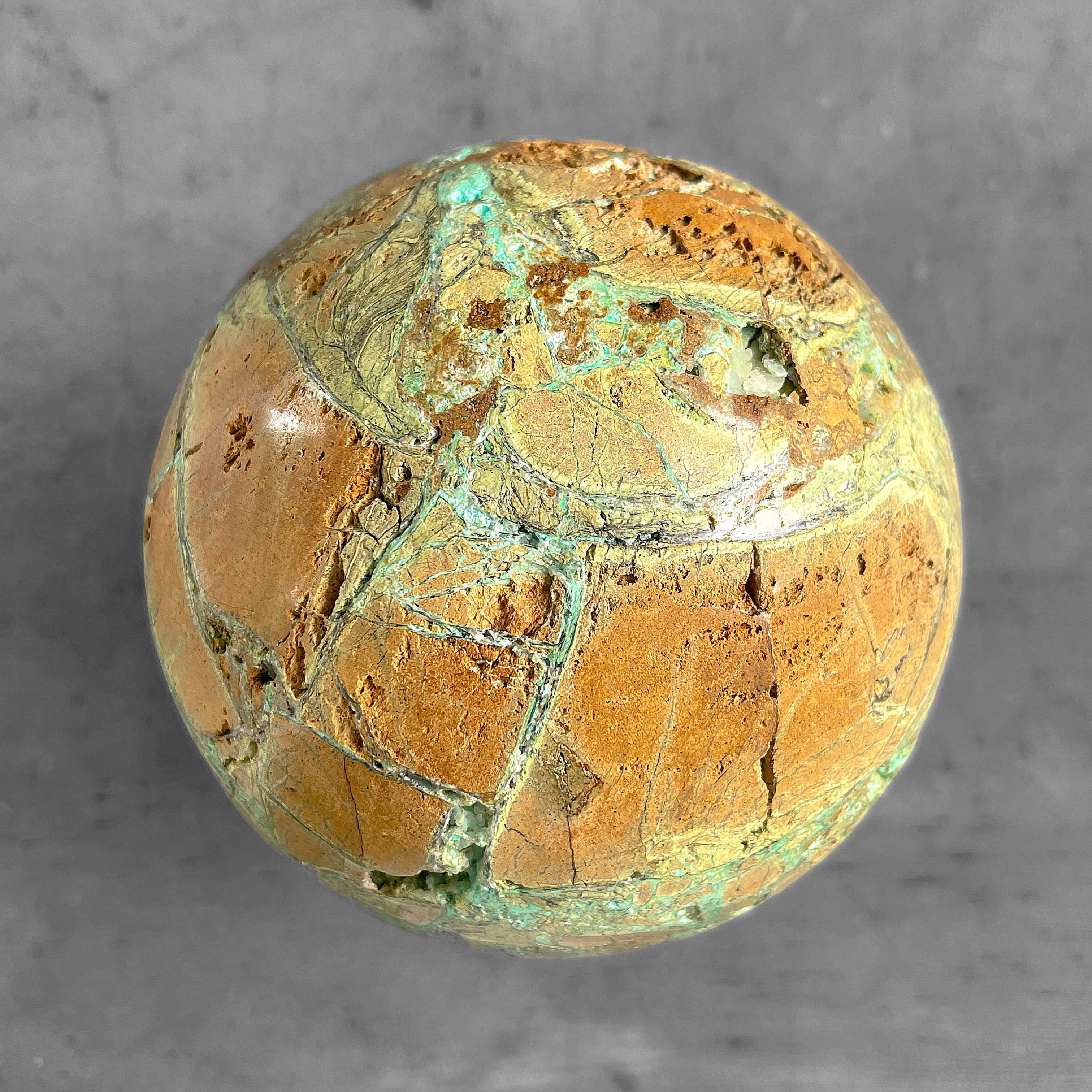 Wonderful Green Smithsonite Sphere on a Custom Stand PS/542