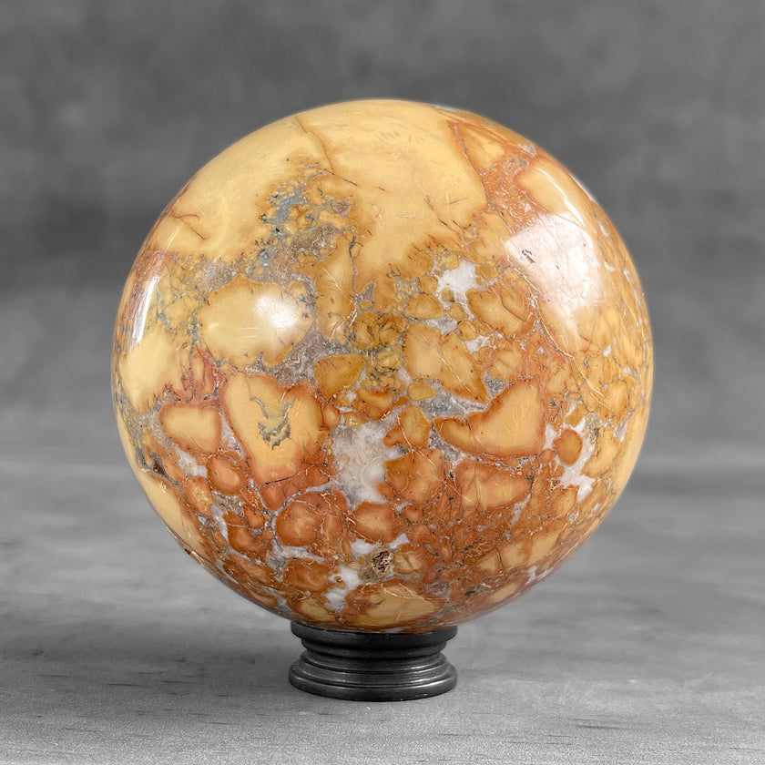 Wonderful Maligano Jasper Sphere on a Custom Stand PS/540