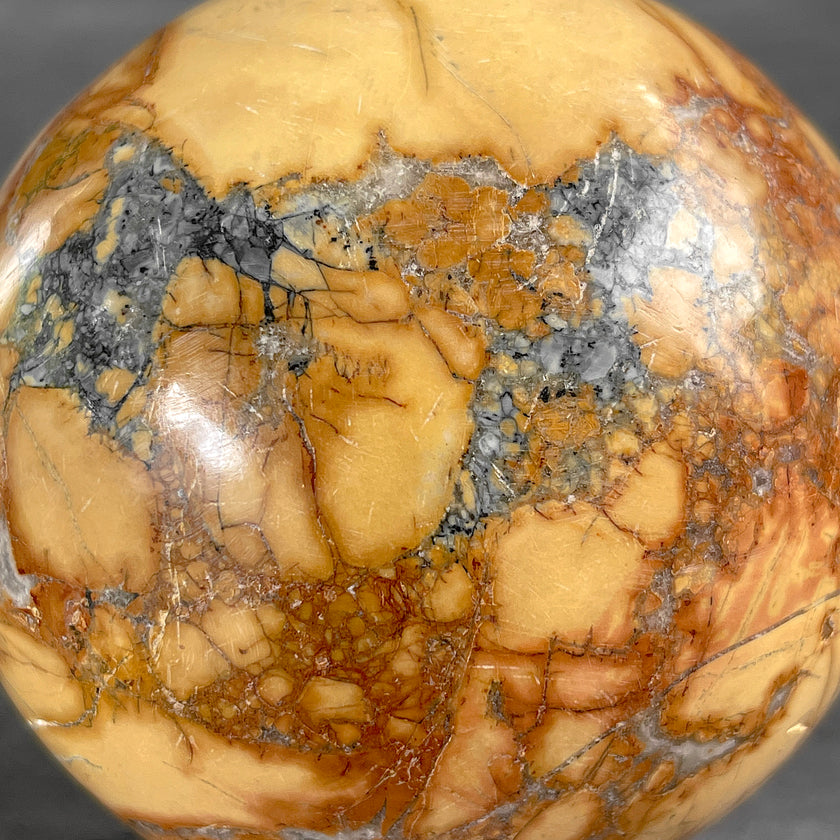 Wonderful Maligano Jasper Sphere on a Custom Stand PS/540