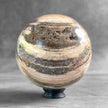 Wonderful Petrified Wood Sphere on a Custom Stand PS/571