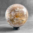 A Beautiful Sphere of Agatized Wood on Custom Stand PS/572