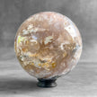 A Beautiful Sphere of Agatized Wood on Custom Stand PS/572