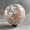 A Beautiful Sphere of Agatized Wood on Custom Stand PS/572