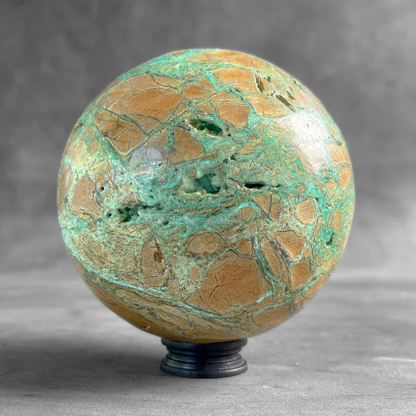 Wonderful Green Smithsonite Sphere on a Custom Stand PS/561