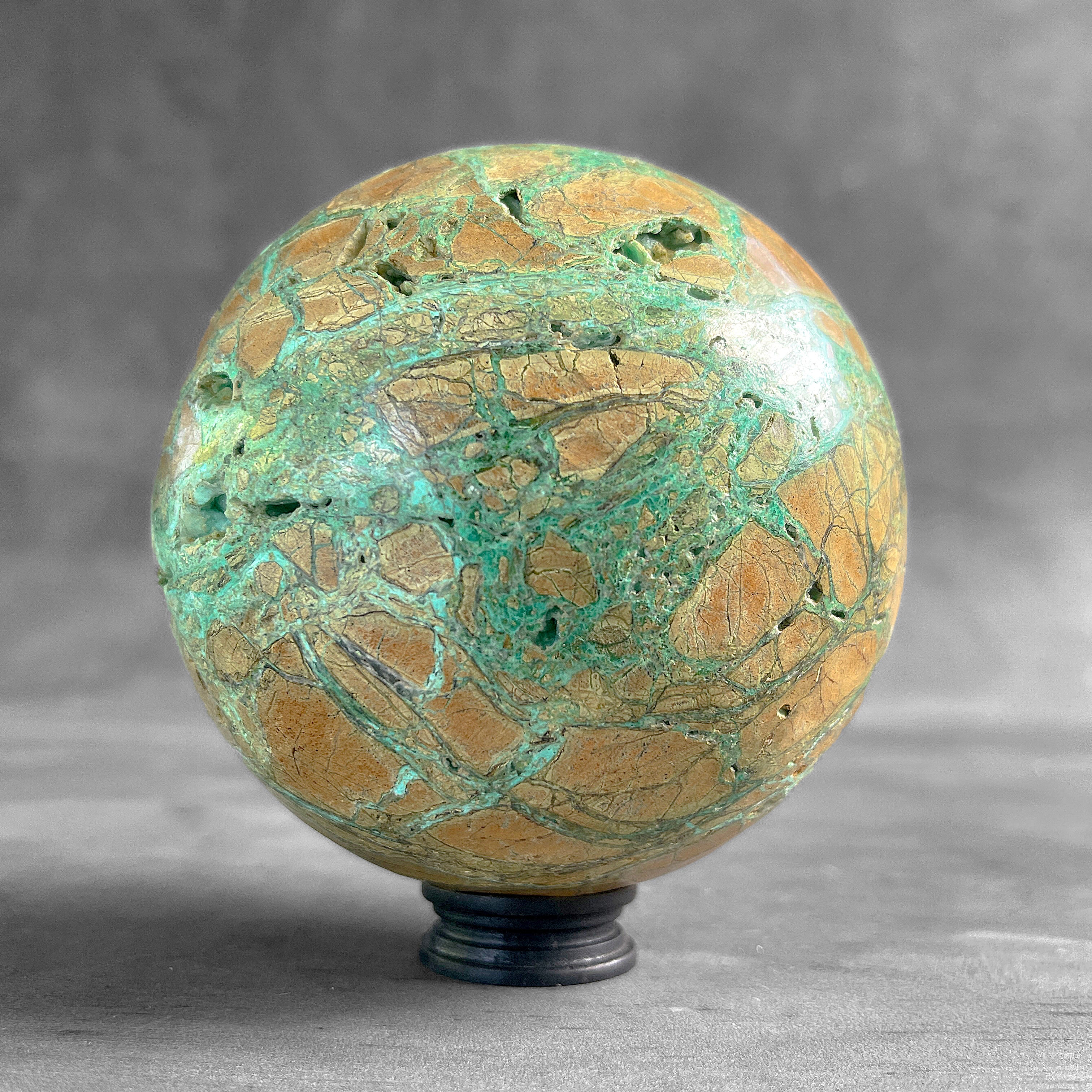 Wonderful Green Smithsonite Sphere on a Custom Stand PS/561