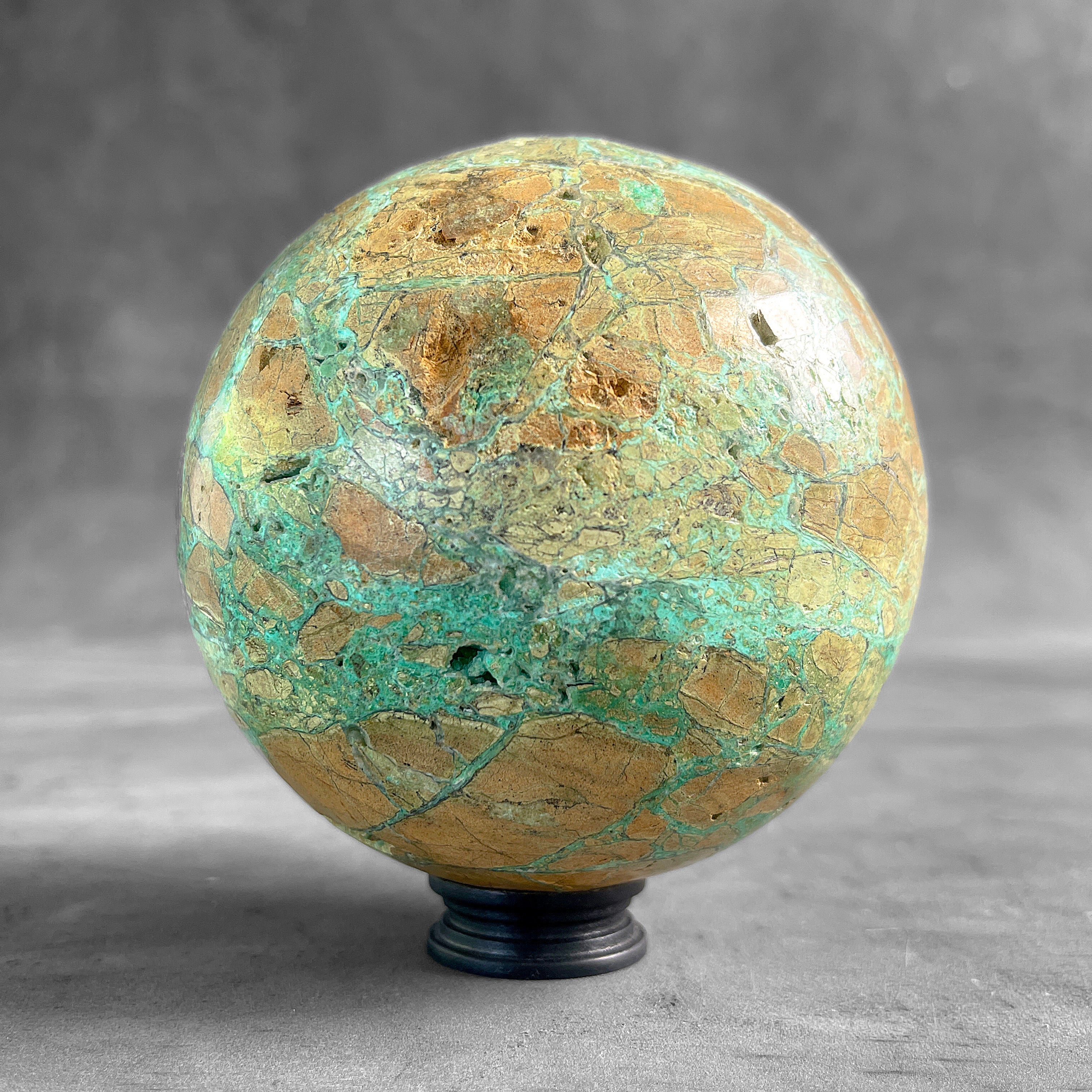 Wonderful Green Smithsonite Sphere on a Custom Stand PS/565